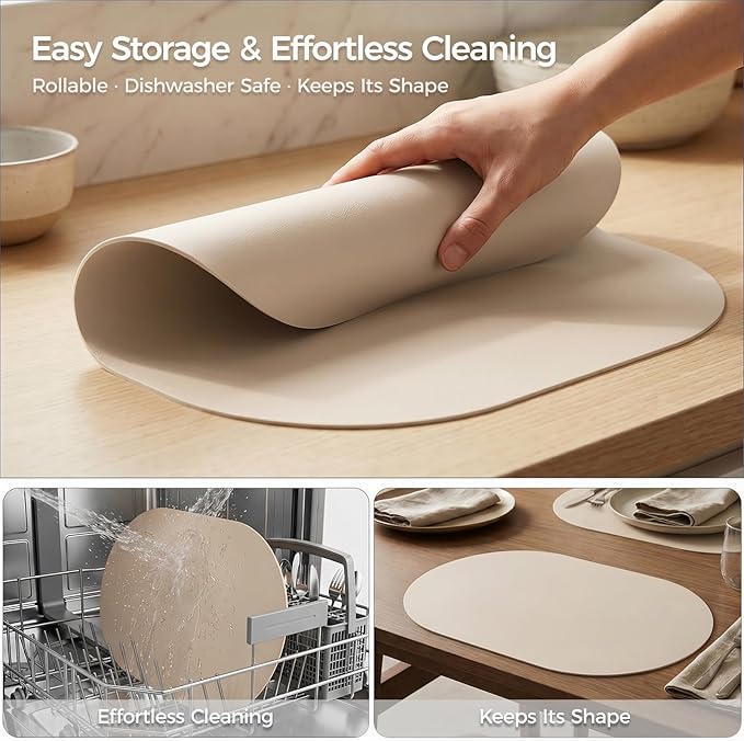 Premium Thick Silicone Placemat，Heat & Oil Resistant, Non-Slip Table Mat - Image 7