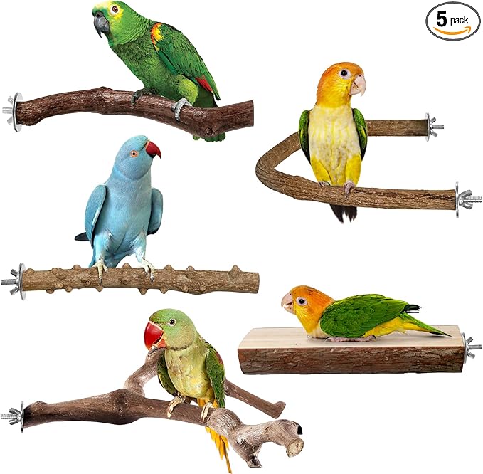 Bird Perches, Bird Perch Chewing Stick Cage Accessories Parrot Climbing by HPAWHOMEPART