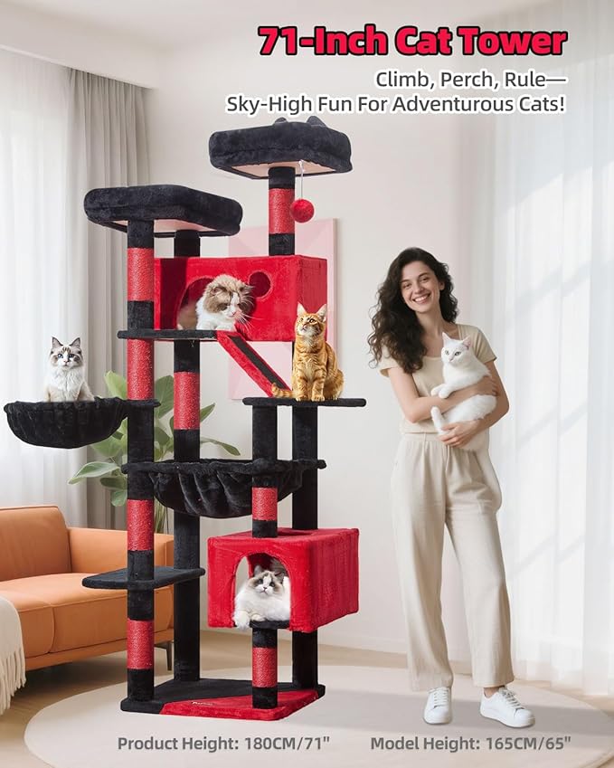 Taoqimiao Gothic Cat Tree 71-Inch, Cat Tower - Image 7