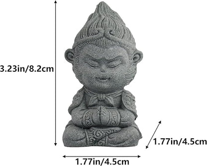 Meditating Buddha Statue Buddha Aquarium Decorations Betta Fish Tank Sandstone - Image 4