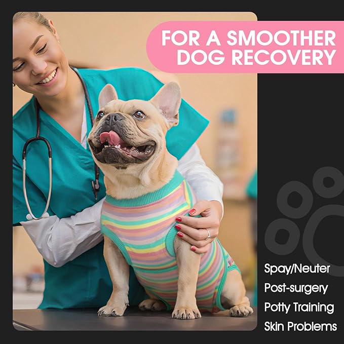 FUAMEY Recovery Suit for Dogs After Surgery, Soft Breathable Dog Bodysuit - Image 3