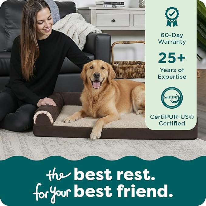 FurHaven Orthopedic Dog Bed for Large Dogs, L-Shaped Chaise Mattress - Image 9
