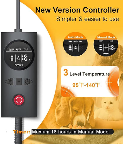 uncn Dog Cat Heating Pad Pressure Activated 19.5 X 29 Pet Heat Pack Automatic - Image 4