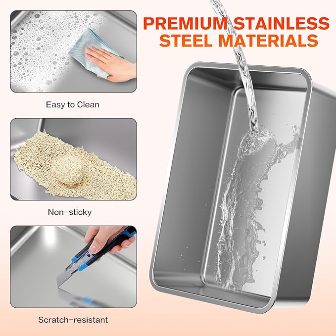 XXXL Stainless Steel Litter Box - Image 6