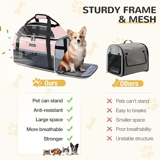 Lekereise Top-Expandable Pet Carrier 18x11x11Inch Delta American United Airline - Image 9