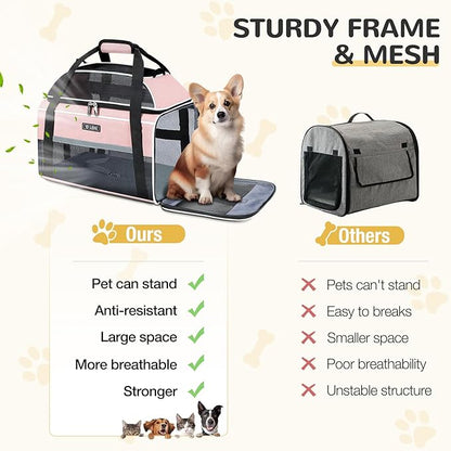Lekereise Top-Expandable Pet Carrier 17x11x9.5 Inch Alaska Hawaiian Airline - Image 9