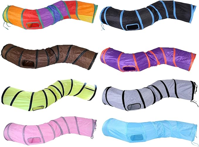 iCAGY Cat Tunnel for Indoor Cats, Rabbit Tunnel Toys, Pet Toys Play Tunnels for - Image 7