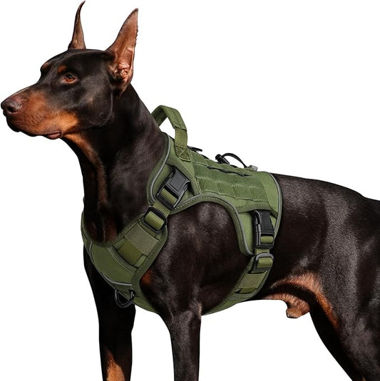 WINGOIN Tactical Dog Harness for Large Dogs, Heavy Duty No Pull Dog Harness by WINGOIN
