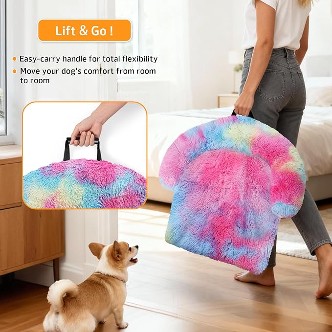 GGIB Calming Dog Bed Fluffy Plush Dog Mat - Image 3