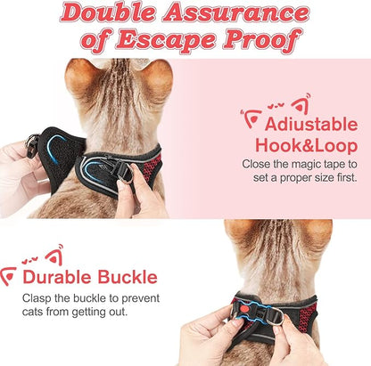 Cat Harness and Leash for Walking Escape Proof, Adjustable Kitten Vest Harness - Image 6