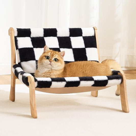 Solid Wood Cat Couch Bed for Indoor Cats, Modern Cat Sofa by Kicari