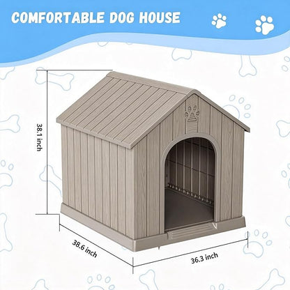 VIXZEN Outdoor Dog House, Resin Material, Large Outdoor Dog House - Image 6