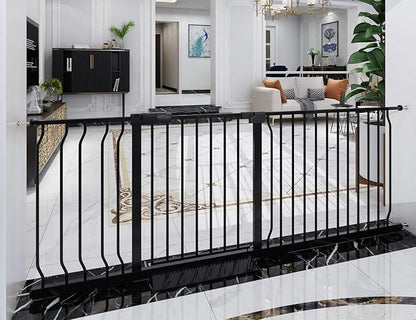 Extra Wide Baby Gate Tension Indoor Safety Gates Black Metal Large Pressure by COSENDBABYGATE