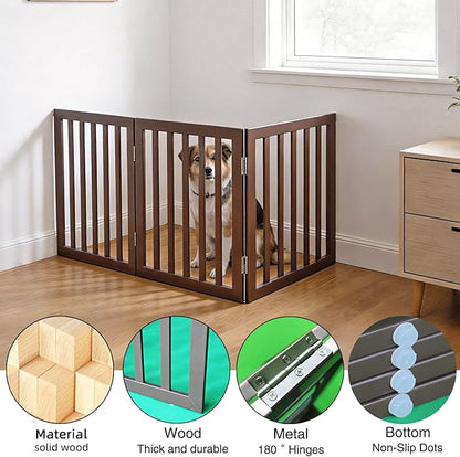 Dog Gate Indoor, Freestanding Dog Fence - Image 5