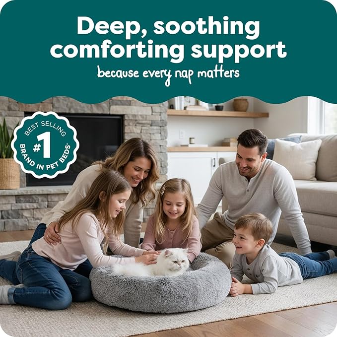 FurHaven 23" Calming Donut Dog Bed - Image 3