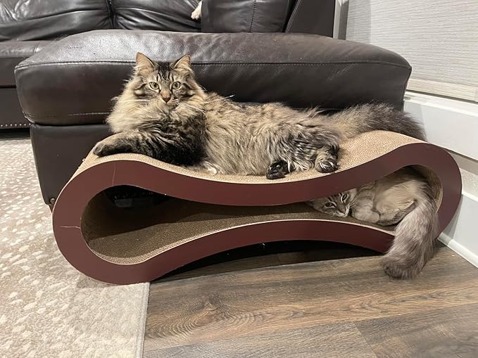 Extra Large Cat Scratcher Cardboard Bed, 100% Recyclable & Reversible Durable - Image 9