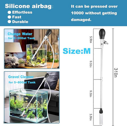 Carefree Fish Aquarium Gravel Cleaner 6Ft Hose Fish Tank Water Changer Sand - Image 2