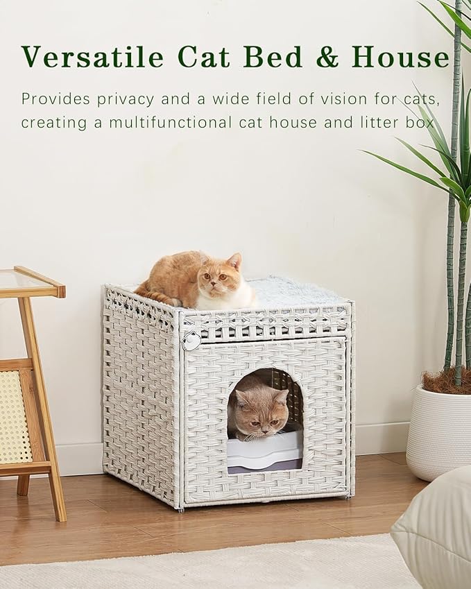 SETVSON Cat Beds for Indoor Cats Extra Large Double Cat Cave Pet Cube, - Image 7