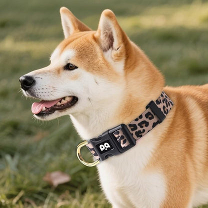 QQPETS Adjustable Soft Dog Collar: Print Flower Pink Multicolor Cute Patterns - Image 6