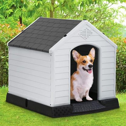FDW Dog House Indoor Outdoor Durable Ventilate Waterproof Pet Plastic Dog House - Image 2