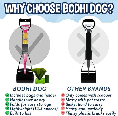 Bodhi Dog Complete Poo Pack- 24" Pooper Scooper, Poop Bags, & Waste Bag Holder - Image 4