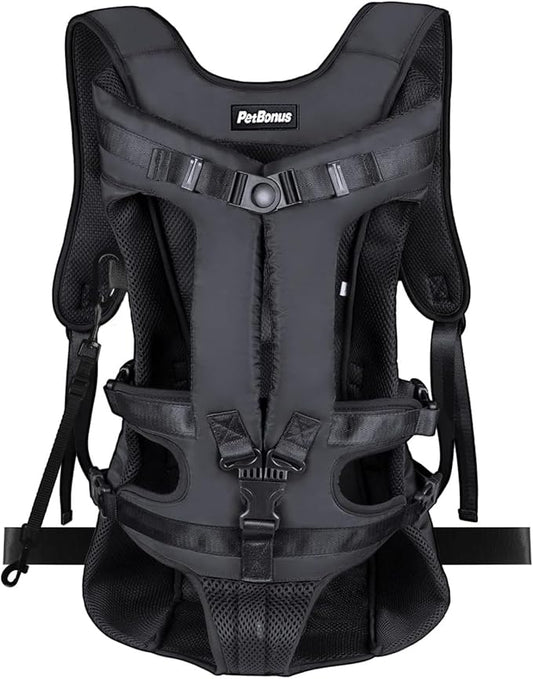 PetBonus Pet Front Dog Carrier Backpacks, Adjustable Pet Backpack, Legs Out by Petbonus