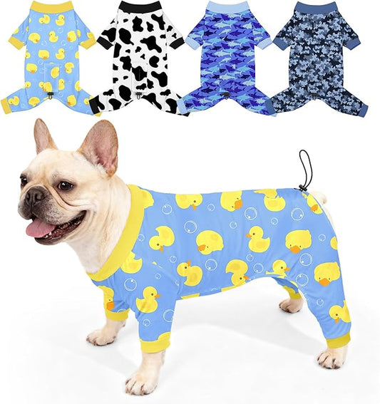 Bienbee Dog Pajamas, 4 Pack Dog Recovery Suit Shedding Suit Cute Soft Puppy by Bienbee