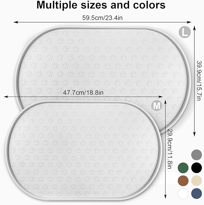 KPWACD Pet Placemat for Dog and Cat, Anti-Slip Waterproof Dogs Feeding Bowl Mat - Image 2