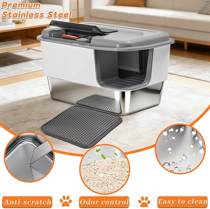 XXL Stainless Steel Litter Box - Image 6