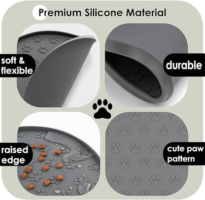 Pet Feeding Mats for Food and Water, Waterproof Anti-Slip Placemats for Dog Cat - Image 4