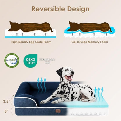EHEYCIGA Orthopedic Dog Beds for Large Dogs, Waterproof Memory Foam Large Dog - Image 2