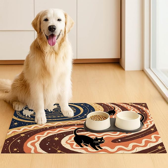 HOMETITUTE Cat Mat for Food Non-Slip Mat for Cat and Dog Food and Water Indoor - Image 3