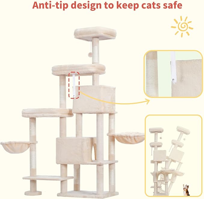 Hey-brother Cat Tree Tower, Scratching Posts - Image 9