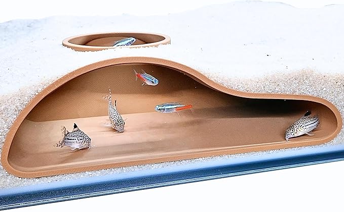 Lucky Critter Aquarium Underground Tunnel Cave Natural Curve | Viewing Fish & by LuckyCritterCo