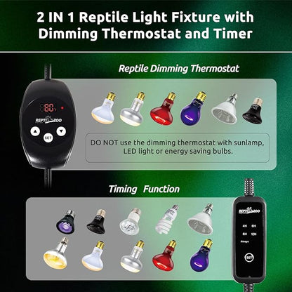 REPTI ZOO Dual Reptile Light Fixture - Image 3