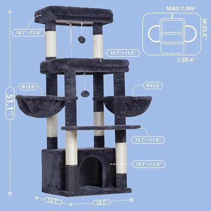 Hey-brother Cat Tree Tower, Scratching Posts - Image 3