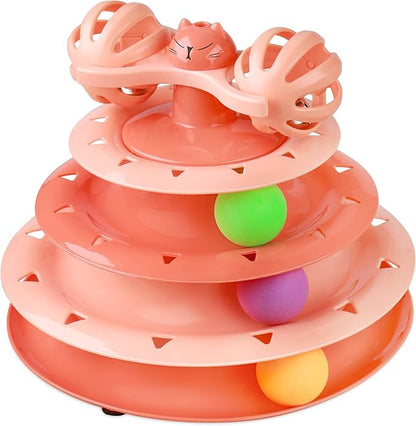 UPSKY Cat Toy Roller 4-Level Turntable Cat Toy Balls by UPSKY
