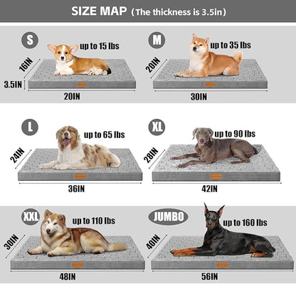 Patas Lague Orthopedic XL Dog Bed Large Sized Dog 48''X30'', Waterproof Soft - Image 5