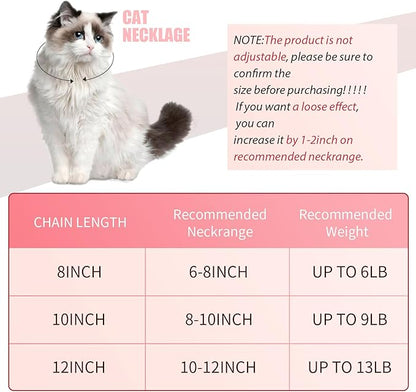Hillban Cat Collar Diamond Chain Glitter Collar Walking Metal - Image 2