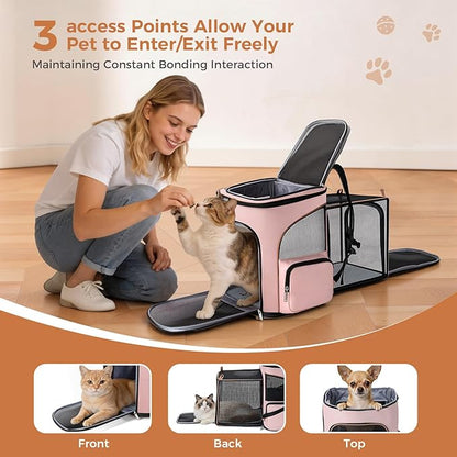 Lekereise Pet Carrier Backpack Expandable Cat Backpack - Image 3