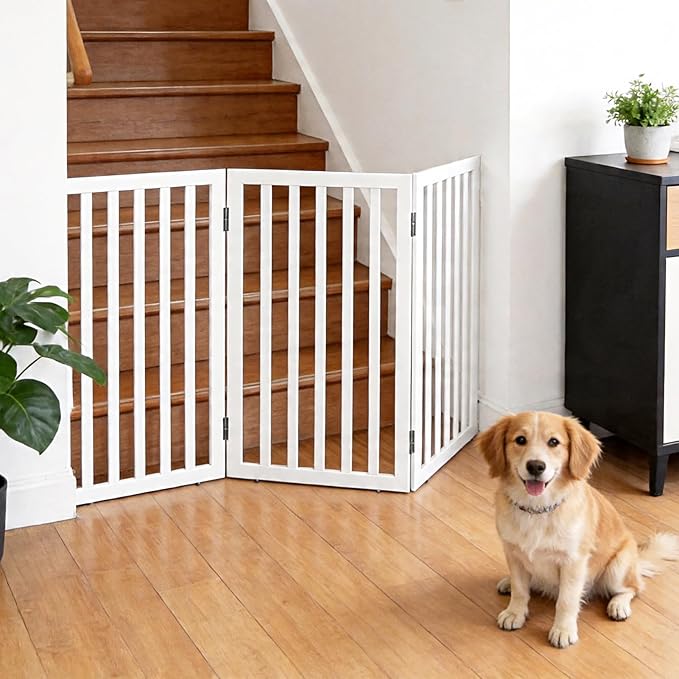Dog Gate Indoor, Freestanding Dog Fence - Image 2