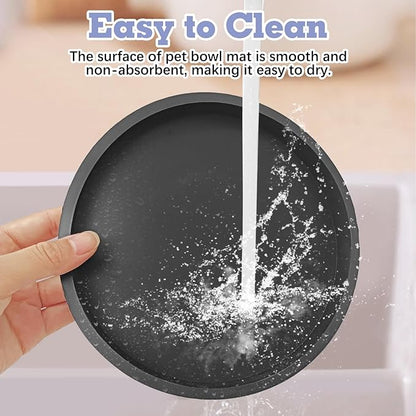 BNOSDM 2 PCS Dog Feeding Mat Black Silicone Pet Food Mats Waterproof - Image 4