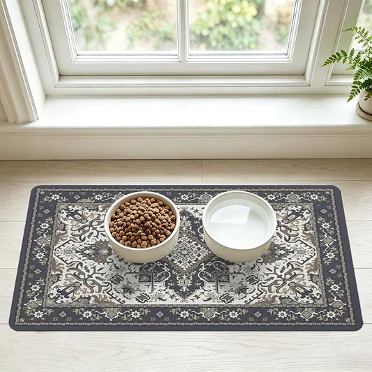 Pet Feeding Mat for Floors Waterproof Dog Mat for Food and Water Absorbent by Unknown