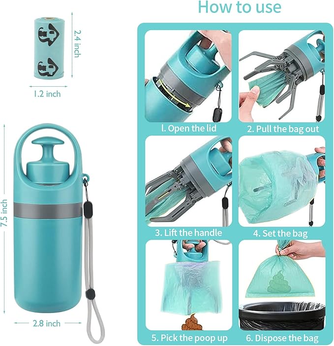 Dog Pooper Scooper, Portable No Touch Poop Scooper - Image 4