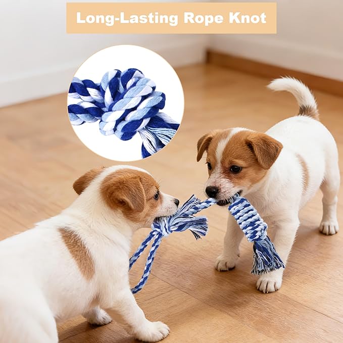 Depets Dog Rope Toys for Small Dogs, Puppy Tug of War Interactive Toy, Washable - Image 6