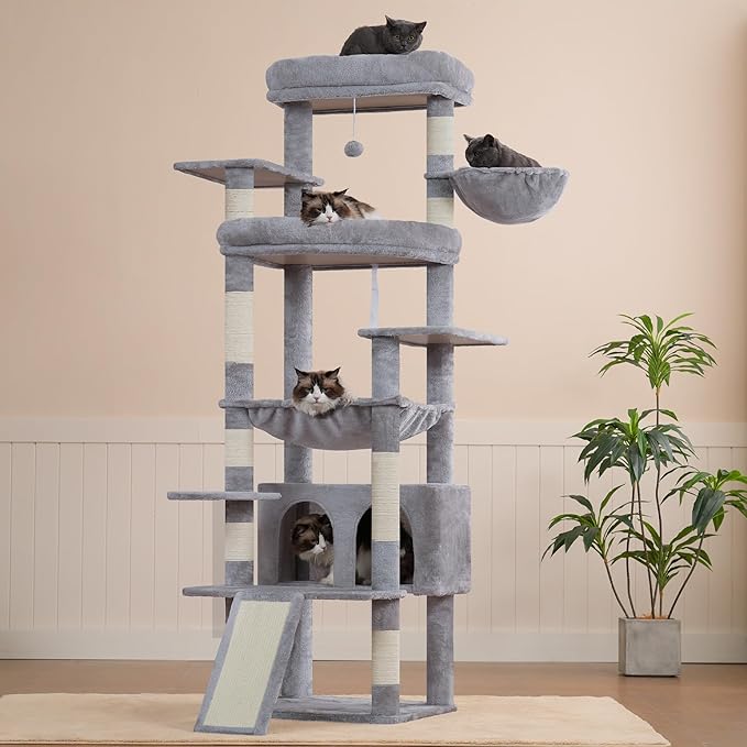 Heybly Tall Cat Tree for Large Cat, 80-inch Multi-Level Cat Tower for Indoor - Image 8