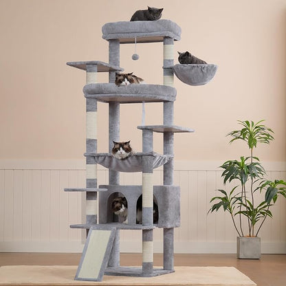 Heybly Tall Cat Tree for Large Cat, 80-inch Multi-Level Cat Tower for Indoor - Image 8