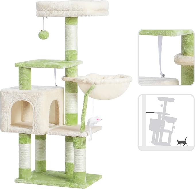 Heybly Cat Tree with Toy, Cat Tower condo - Image 4