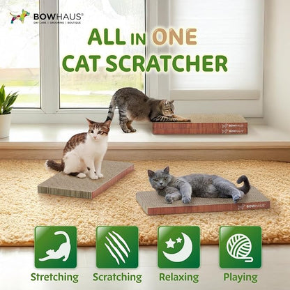 BOWHAUS Cat Scratcher Cardboard, Reversible Scratcher, Durable & Long-Lasting - Image 5
