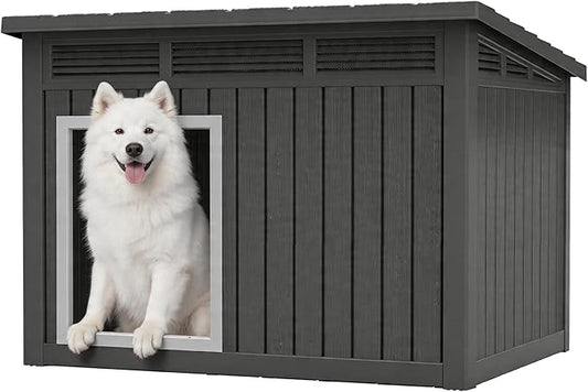 Fancyango Large Dog House with Removable Roof by Warmnestforpets